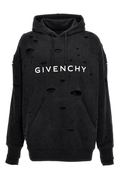 givenchy tattoo hoodie|Givenchy hoodie with holes.